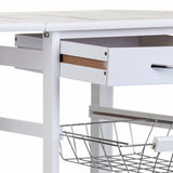 Kitchen Trolley Alexandra House Living White 37 x 79 x 91 cm-2