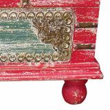 Chest Alexandra House Living Red Mango wood 28 x 27 x 50 cm Traditional style-2