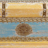 Chest Alexandra House Living Yellow Blue Mango wood 28 x 27 x 50 cm Traditional style-4