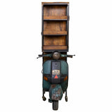 Shelves Alexandra House Living Metal Mango wood 67 x 194 x 140 cm Bottle rack Motorbike-3