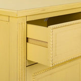 Nightstand Alexandra House Living Yellow 36 x 72 x 45 cm-5