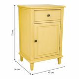 Nightstand Alexandra House Living Yellow 36 x 72 x 45 cm-3