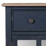 Hall Table with Drawers Alexandra House Living Black Glass Fir wood MDF Wood 36 x 72 x 83 cm-5