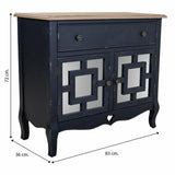 Hall Table with Drawers Alexandra House Living Black Glass Fir wood MDF Wood 36 x 72 x 83 cm-1