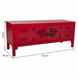 Multipurpose Chest of Drawers Alexandra House Living Red Fir wood MDF Wood 40 x 50 x 120 cm-1