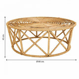 Centre Table Alexandra House Living Brown Cane 80 x 45 x 80 cm-1