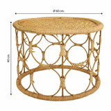 Centre Table Alexandra House Living Brown Rope Iron 60 x 40 x 60 cm-1