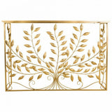 Hall Alexandra House Living Golden Metal Glass MDF Wood 40 x 80 x 120 cm-6