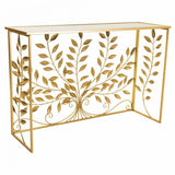 Hall Alexandra House Living Golden Metal Glass MDF Wood 40 x 80 x 120 cm-4