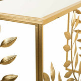 Hall Alexandra House Living Golden Metal Glass MDF Wood 40 x 80 x 120 cm-3