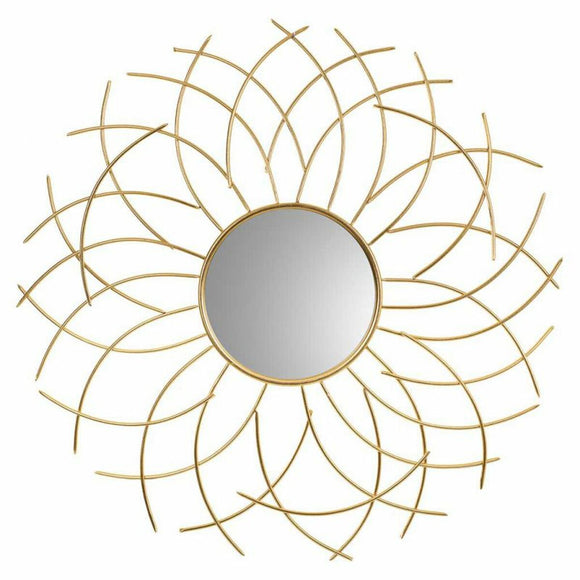 Wall mirror Alexandra House Living Golden 3 x 89 x 89 cm Circle-0