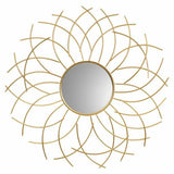 Wall mirror Alexandra House Living Golden 3 x 89 x 89 cm Circle-0