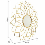 Wall mirror Alexandra House Living Golden 3 x 89 x 89 cm Circle-4