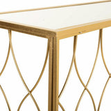 Hall Alexandra House Living Golden Metal Glass MDF Wood 40 x 80 x 120 cm-2