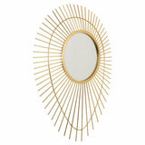 Wall mirror Alexandra House Living Golden Metal Glass 6 x 105 x 77 cm-5