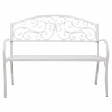 Bench Alexandra House Living White Iron 53 x 91 x 153 cm-6