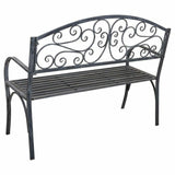 Bench Alexandra House Living Grey Iron 53 x 91 x 153 cm-3