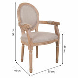 Dining Chair Alexandra House Living Cream 46 x 96 x 55 cm-1