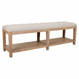 Bench Alexandra House Living Grey Cream 38 x 51 x 150 cm-0