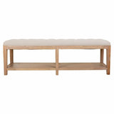 Bench Alexandra House Living Grey Cream 38 x 51 x 150 cm-7