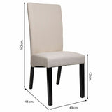 Dining Chair Alexandra House Living Cream 48 x 102 x 49 cm-4