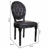 Dining Chair Alexandra House Living Black 46 x 96 x 48 cm-4