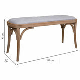 Bench Alexandra House Living Grey Rubber wood 37 x 47 x 110 cm-3