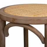 Stool Alexandra House Living Brown Rattan Rubber wood 38 x 75 x 38 cm-2