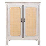 Hall Alexandra House Living White Rattan Fir wood MDF Wood 36 x 95 x 78 cm-4