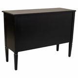 Sideboard Alexandra House Living Black Rattan Fir wood 40 x 78 x 106 cm-4