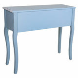 Hall Table with Drawers Alexandra House Living Blue Rattan Fir wood MDF Wood 33 x 77 x 90 cm-3