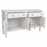 Sideboard Alexandra House Living White Metal Glass Fir wood 38 x 80 x 140 cm-7