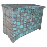 Chest Alexandra House Living Blue Iron Acacia Mango wood 46 x 86 x 130 cm-4