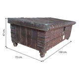 Chest Alexandra House Living Brown Iron Acacia Mango wood 72 x 47 x 130 cm-1