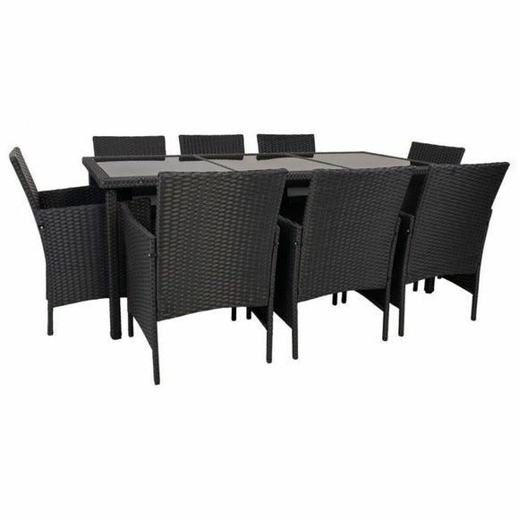 Set of furniture Alexandra House Living Black 9 Pieces-0