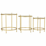 Set of 3 tables Alexandra House Living Gold 53 x 60 x 53 cm-6