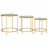 Set of 3 tables Alexandra House Living Gold 53 x 60 x 53 cm-5