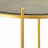 Set of 3 tables Alexandra House Living Gold 53 x 60 x 53 cm-3