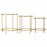 Set of 3 tables Alexandra House Living Gold 53 x 60 x 53 cm-5