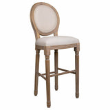 Stool Alexandra House Living Cream Rubber Wood 46 x 116 x 52 cm-0