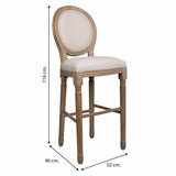 Stool Alexandra House Living Cream Rubber Wood 46 x 116 x 52 cm-4