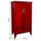 Cupboard Alexandra House Living Red Wood Elm wood 69 x 182 x 101 cm-1