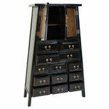 Cupboard Alexandra House Living Black Wood Elm wood 40 x 148 x 96 cm-4