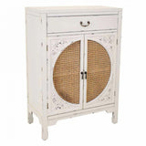 Hall Table with Drawers Alexandra House Living White Rattan Fir wood MDF Wood 36 x 100 x 70 cm-0