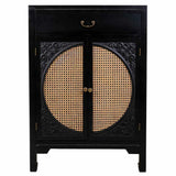 Hall Table with Drawers Alexandra House Living Black Rattan Fir wood MDF Wood 36 x 100 x 70 cm-6