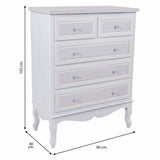 Chest of drawers Alexandra House Living White MDF Wood 40 x 105 x 80 cm-4