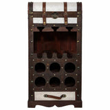 Bottle rack Alexandra House Living Brown PVC Wood Metal Cloth 30 x 85 x 44 cm Chest-6