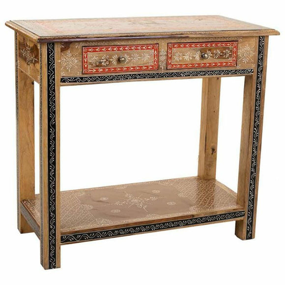 Hall Table with Drawers Alexandra House Living Multicolour Natural Mango wood MDF Wood 41 x 74 x 81 cm-0