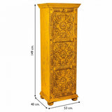 Cupboard Alexandra House Living Yellow Iron Mango wood 40 x 149 x 53 cm-3