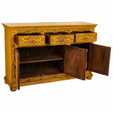 Sideboard Alexandra House Living Yellow Iron Mango wood 45 x 96 x 147 cm-7